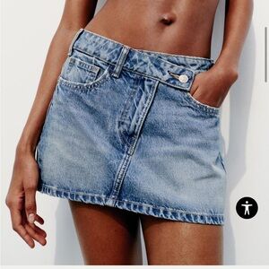 Zara TRF denim mini skirt